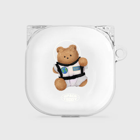 [THENINEMALL] Space Teddy Buds Live Clear Case