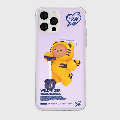 [THENINEMALL] Speed Love Tiger Mirror Phone Case