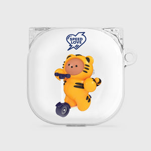 [THENINEMALL] Speed Love Tiger Buds Live Clear Case