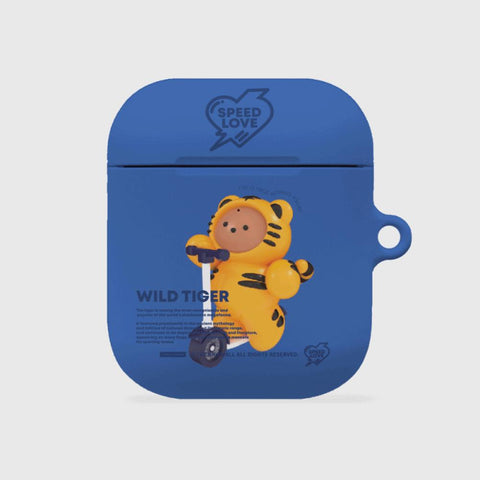 [THENINEMALL] Speed Love Tiger AirPods Hard Case
