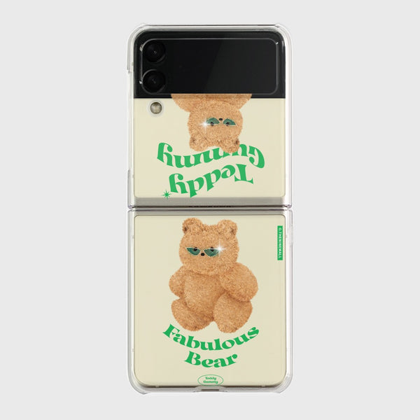 [THENINEMALL] Stand Fabulous Bear Clear Phone Case (3 types)