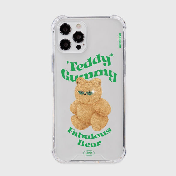[THENINEMALL] Stand Fabulous Bear Clear Phone Case (3 types)
