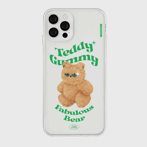 [THENINEMALL] Stand Fabulous Bear Clear Phone Case (3 types)