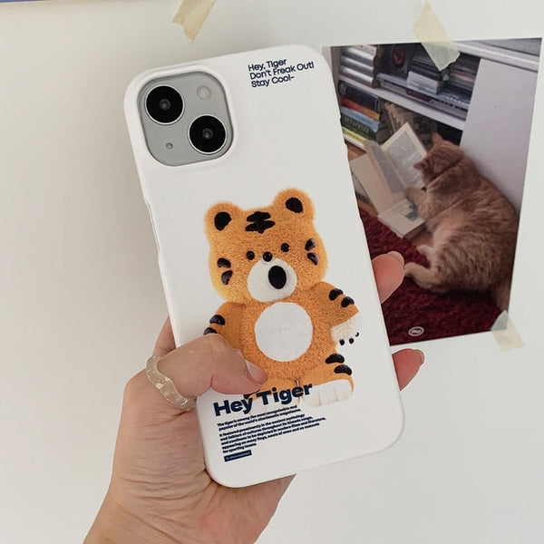 [THENINEMALL] Stand Hey Tiger Hard Phone Case (2 types)