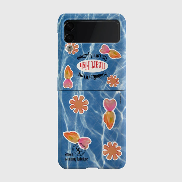 [THENINEMALL] Sticker Heart fish Hard Phone Case (3 types)