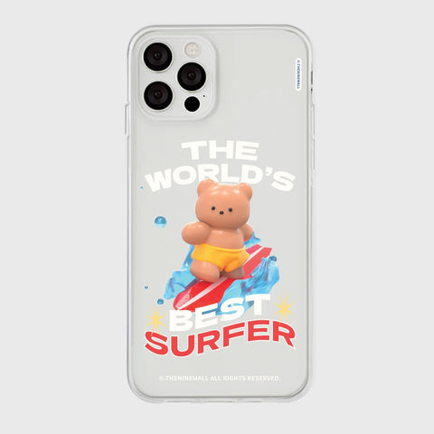 [THENINEMALL] Surfer Gummy Clear Phone Case (3 types)