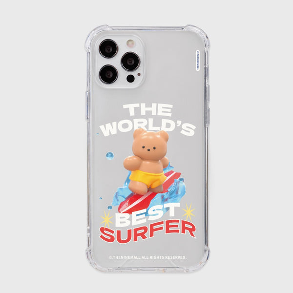 [THENINEMALL] Surfer Gummy Clear Phone Case (3 types)