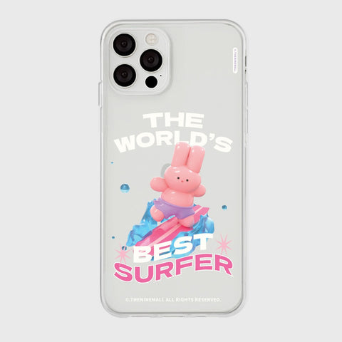 [THENINEMALL] Surfer Windy Clear Phone Case (3 types)