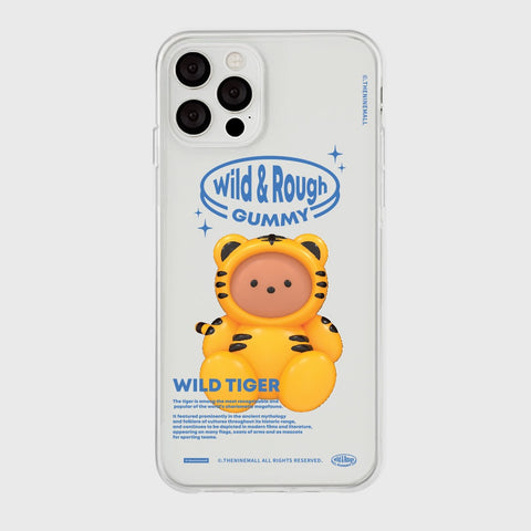 [THENINEMALL] Tiger Gummy Clear Phone Case (3 types)