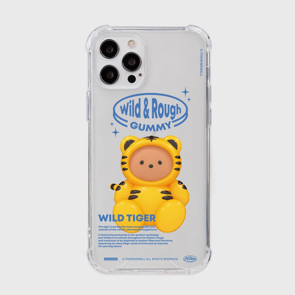 [THENINEMALL] Tiger Gummy Clear Phone Case (3 types)