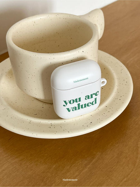 [Mademoment] Valued Green Lettering Design Airpods Case