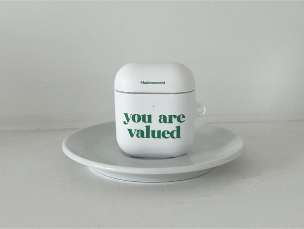 [Mademoment] Valued Green Lettering Design Airpods Case