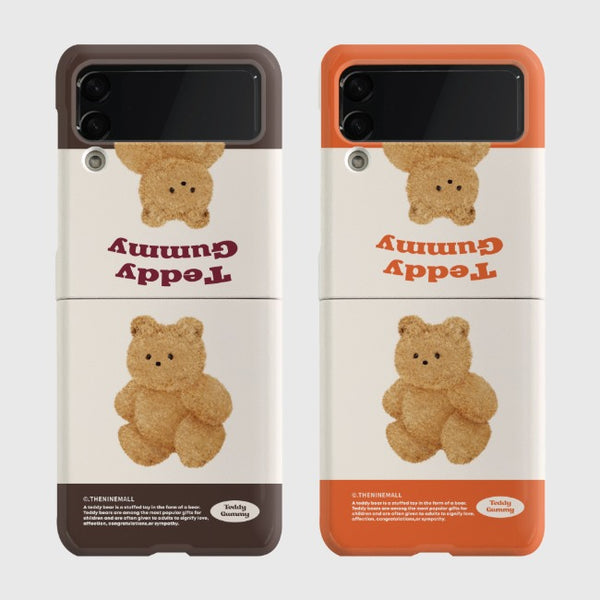 [THENINEMALL] Warm Color Teddy Gummy Hard Phone Case (3 types)