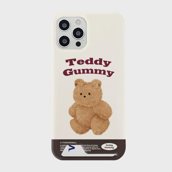 [THENINEMALL] Warm Color Teddy Gummy Hard Phone Case (3 types)