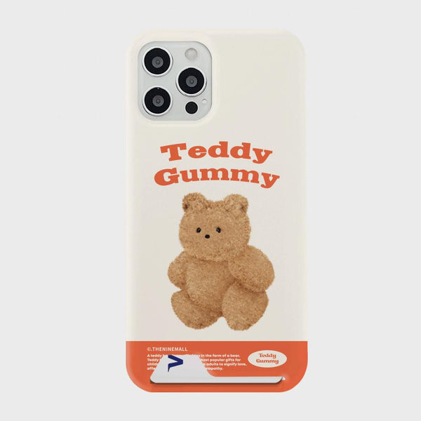 [THENINEMALL] Warm Color Teddy Gummy Hard Phone Case (3 types)