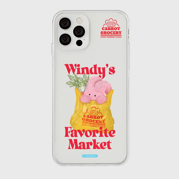 [THENINEMALL] Windys Favorite Market Clear Phone Case (3 types)