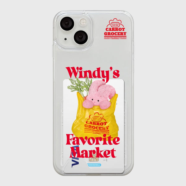 [THENINEMALL] Windys Favorite Market Clear Phone Case (3 types)