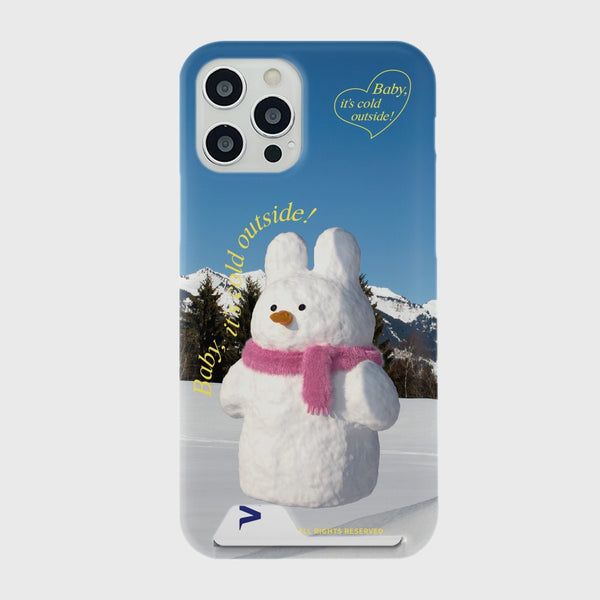 [THENINEMALL] Windy Snowman Hard Phone Case (2 types)