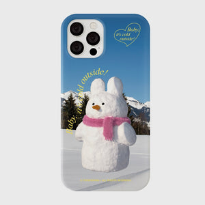 [THENINEMALL] Windy Snowman Hard Phone Case (2 types)