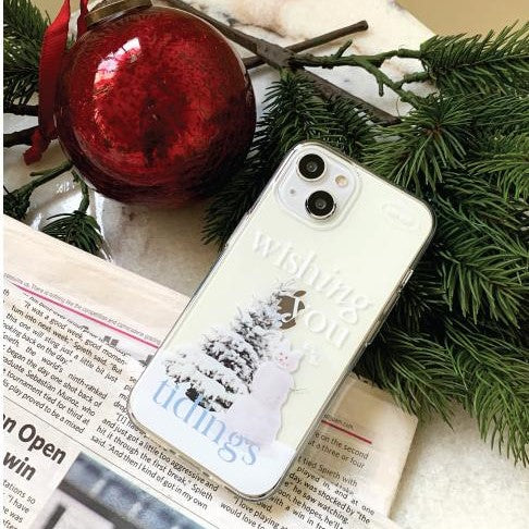 [Mademoment] Wish Snow Lettering Design Clear Phone Case (4 Types)