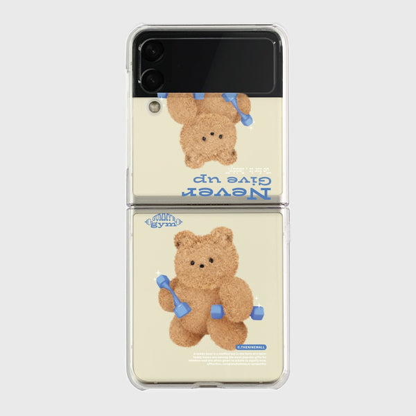 [THENINEMALL] Work Out Teddy Clear Phone Case (3 types)