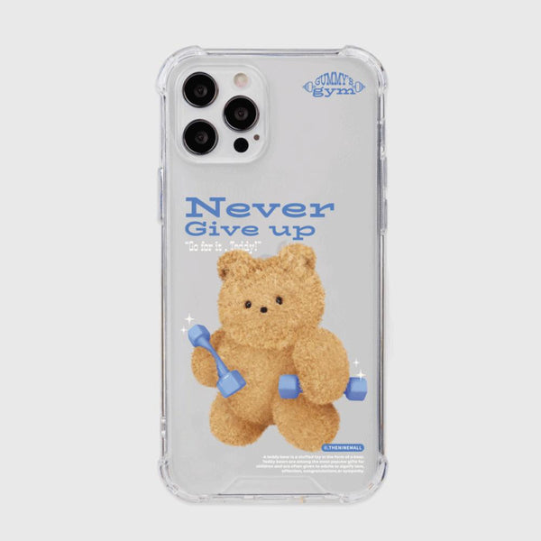 [THENINEMALL] Work Out Teddy Clear Phone Case (3 types)