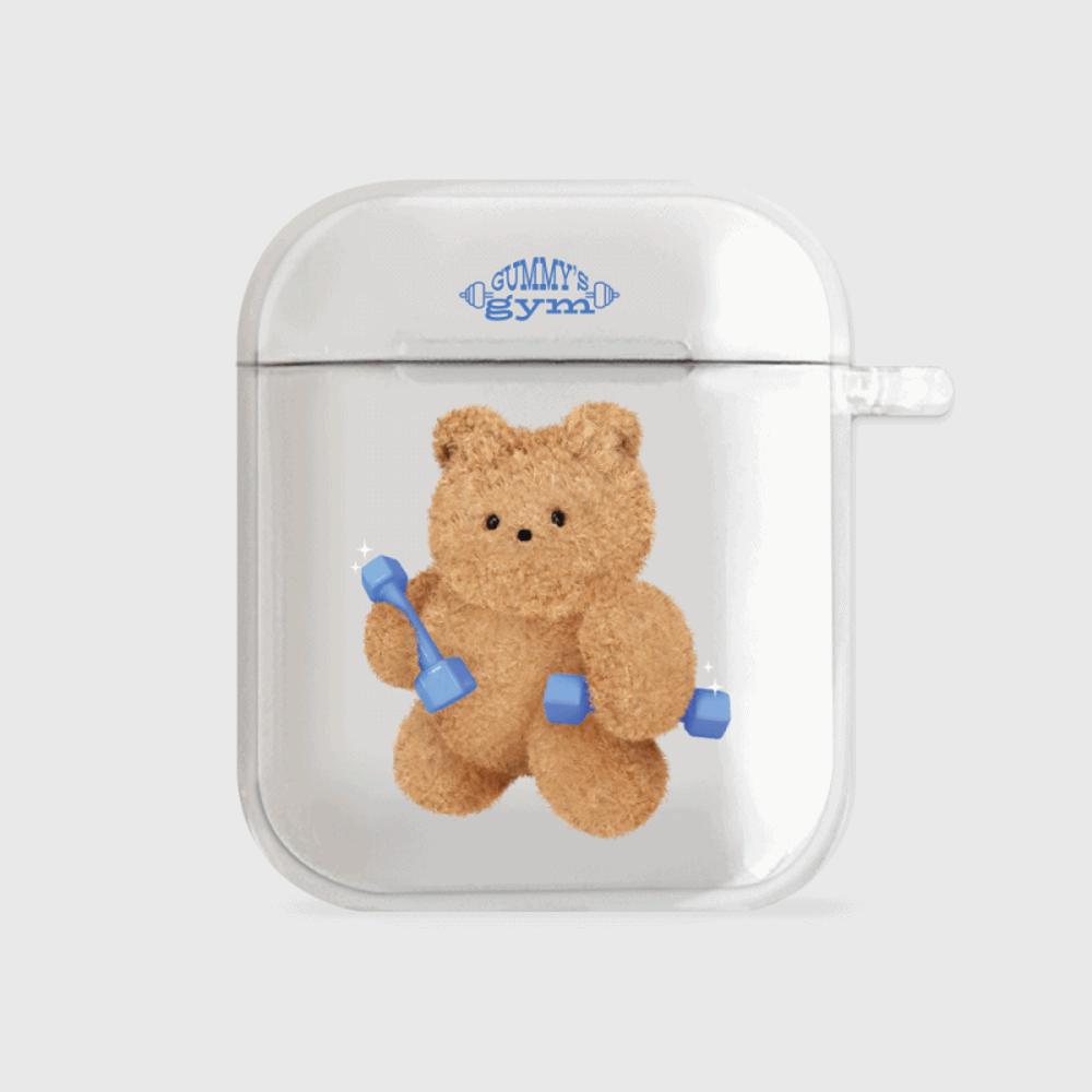 [THENINEMALL] Work Out Teddy AirPods Clear Case